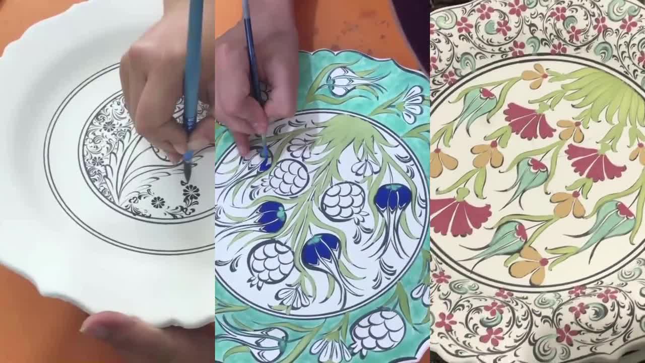 45 Pottery Painting Ideas and Designs - ekstrax  Pottery designs, Pottery  plates, Pottery painting designs