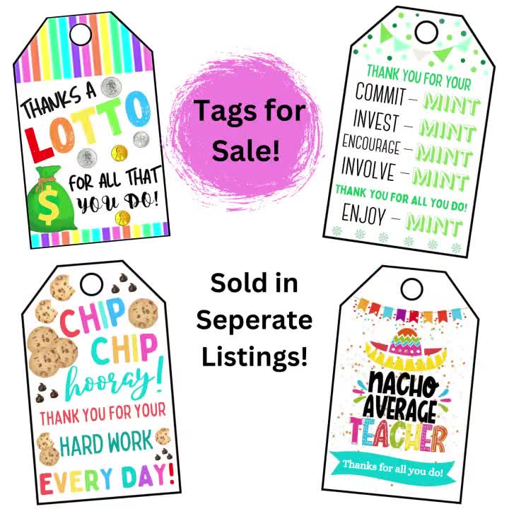 Little Pick Me Up Tags for Staff Gifts Set #3 by Designz by Denise