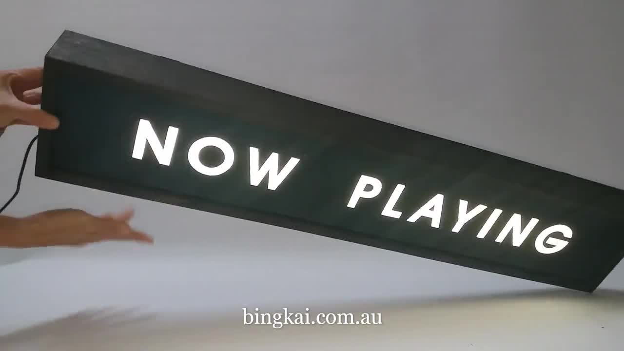 NOW PLAYING Sign - BINGKAI