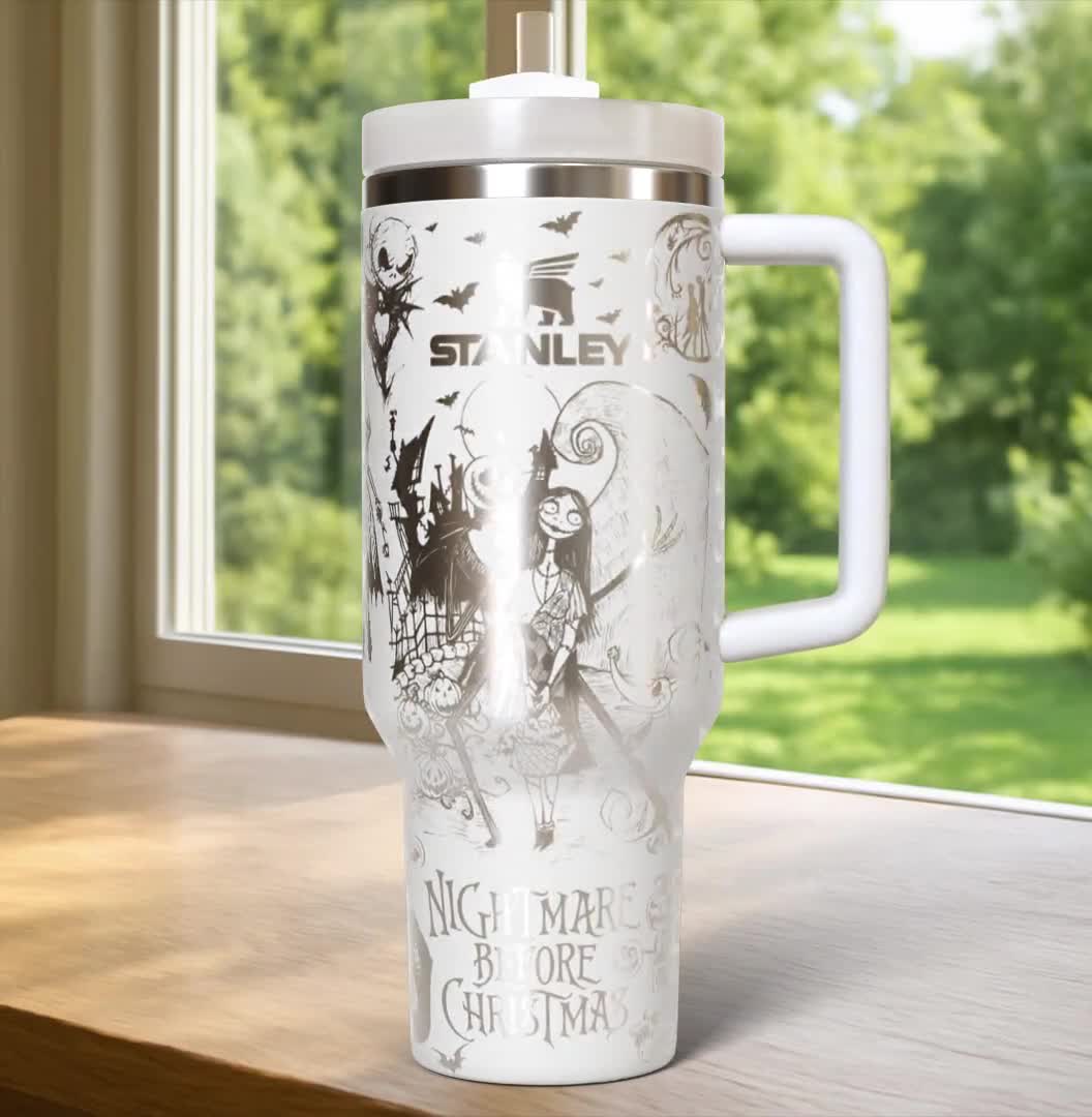 Vaso Disney de Pesadilla antes de Navidad (110 ml), Jack, Sally, vaso grabado de Pesadilla antes de Navidad (110 ml), vaso Quencher (110 ml) video poster