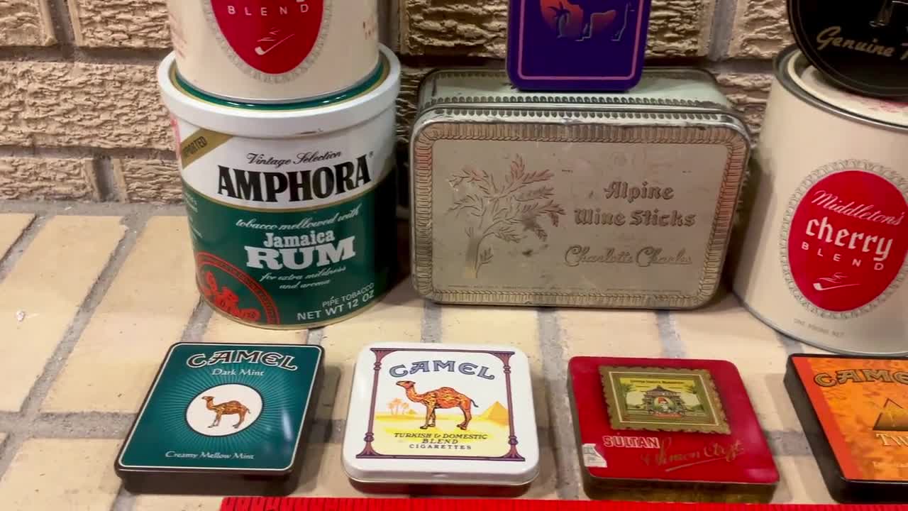 Collectible Tobacco Tin Canisters - Pick Your Favorite!