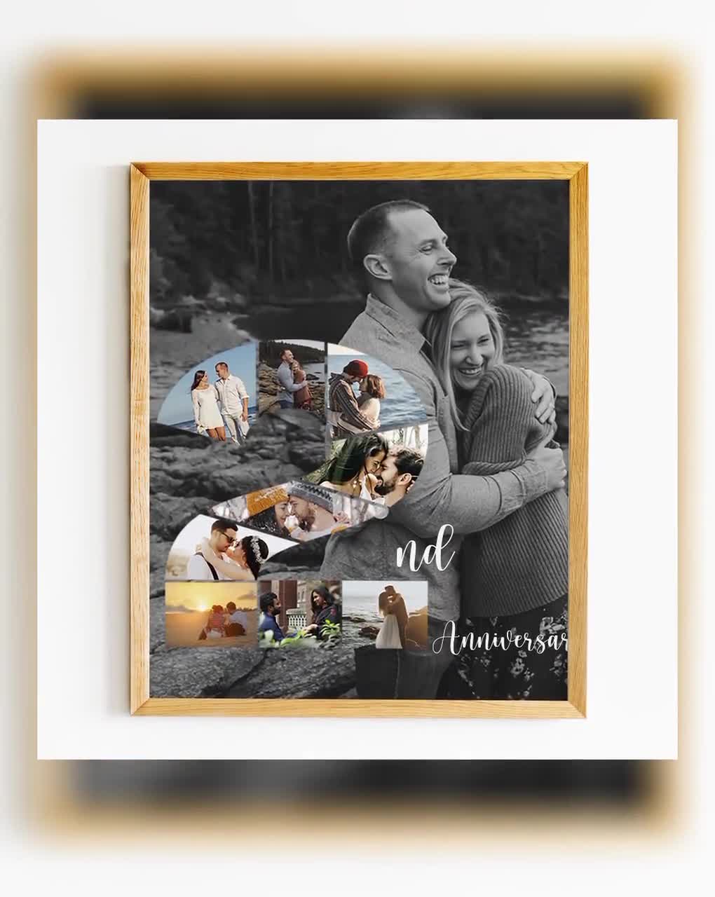 7th Year Anniversary Photo Collage, Number Collage, Number Photo Collage,  Gifts for Parents, Gifts for Him, Gifts for Her, Couple Collage