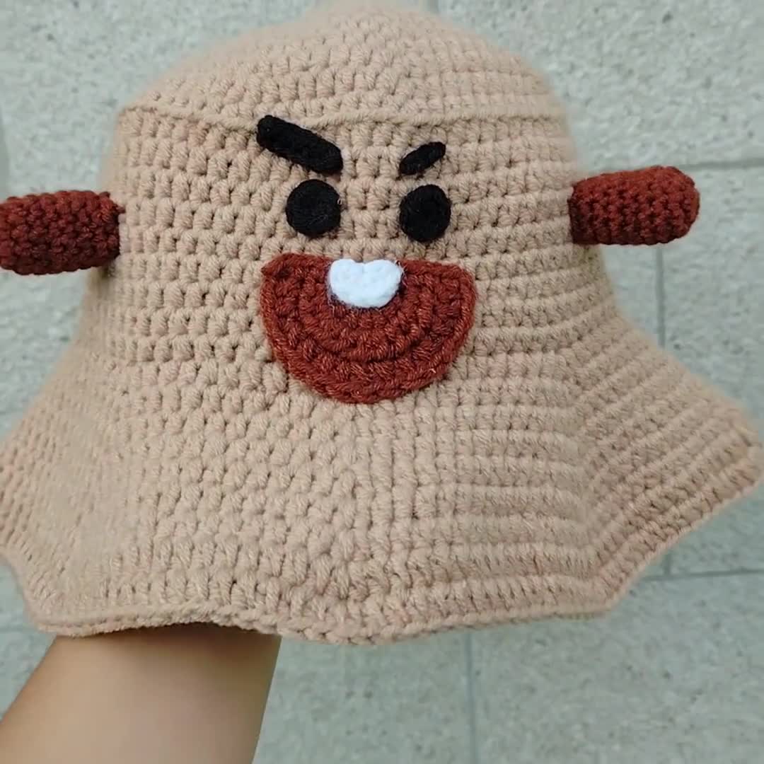 Crochet Bucket Hat Pattern BT21 Shooky : Adult Size (PDF Pattern