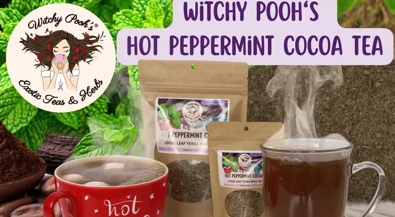 Witchy Pooh's Hot Peppermint Kakaotee - Loser Blatt Yerba Mate Kräuterdesserttee, koffeinfrei video poster