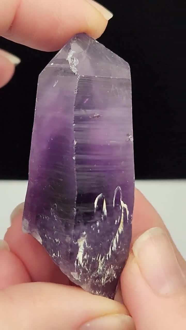 Natural Amethyst Crystal: 6.1cm Long Tutu Cliffs Nigeria- Stands
