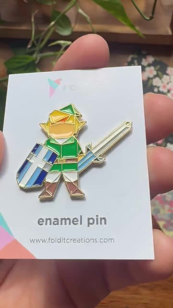 折り紙リンク エナメルピン：ゼルダの伝説 ゲーマーギフト - Etsy 日本
