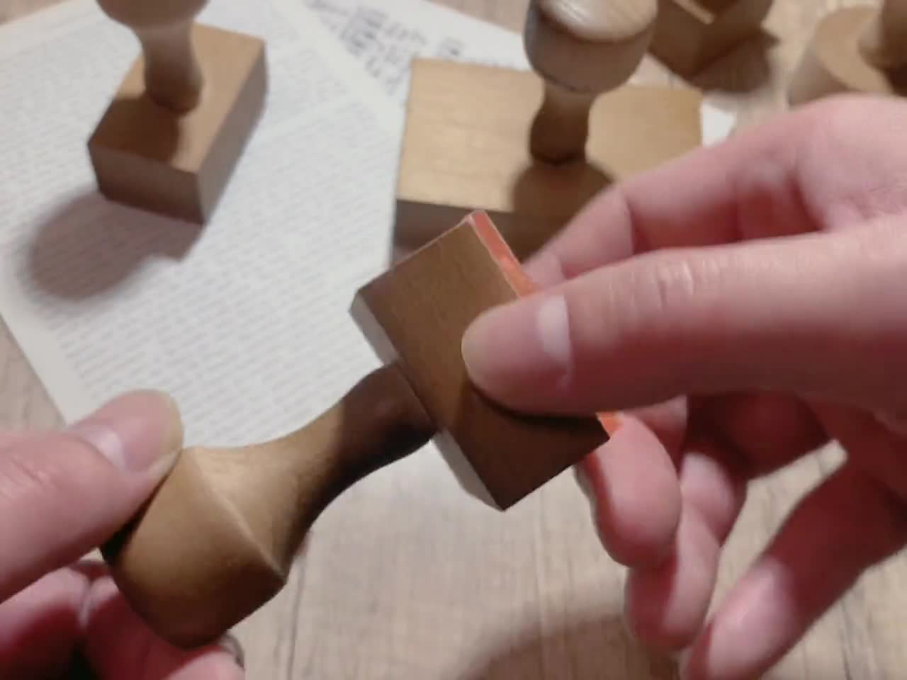 Wood Rubber Stamp Handles