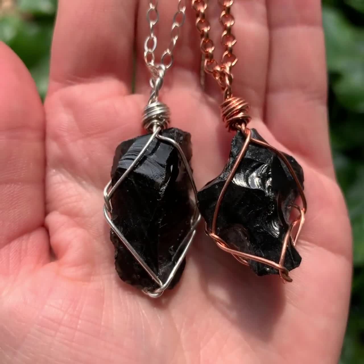 Buy Black Obsidian Necklace Talisman Amulet Protection Pendant with  Adjustable Bead Chain Reiki Healing Crystal Energy Stone Spiritual Jewelry  Gifts Online at desertcartINDIA