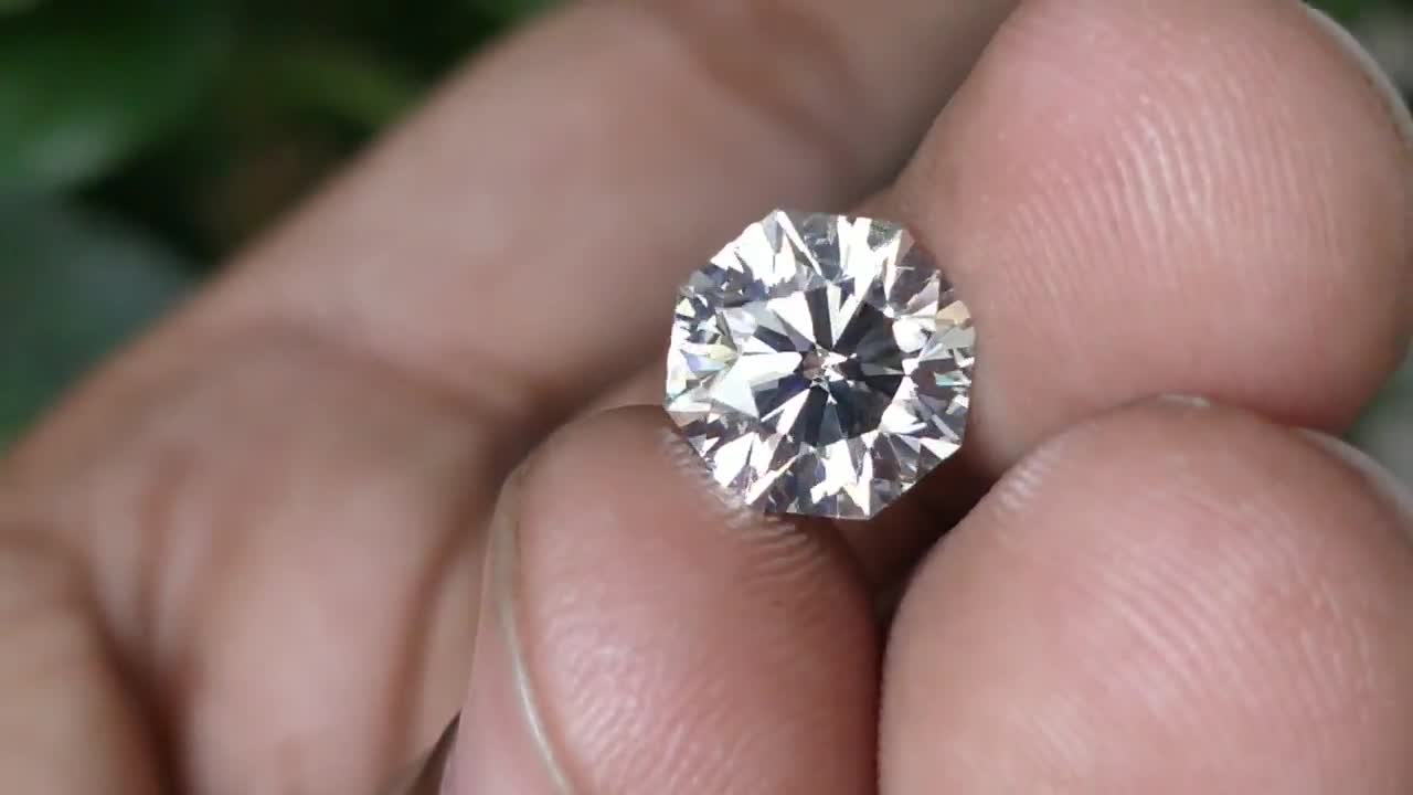 Buy 8.0 MM Octagon Brilliant Cut Colorless Loose Moissanite