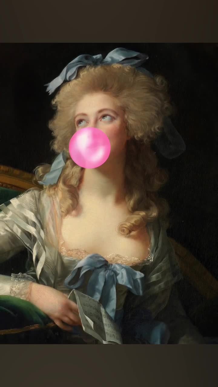Set of 2 Altered Vintage Portraits, Madame Grand, Marie Antoinette