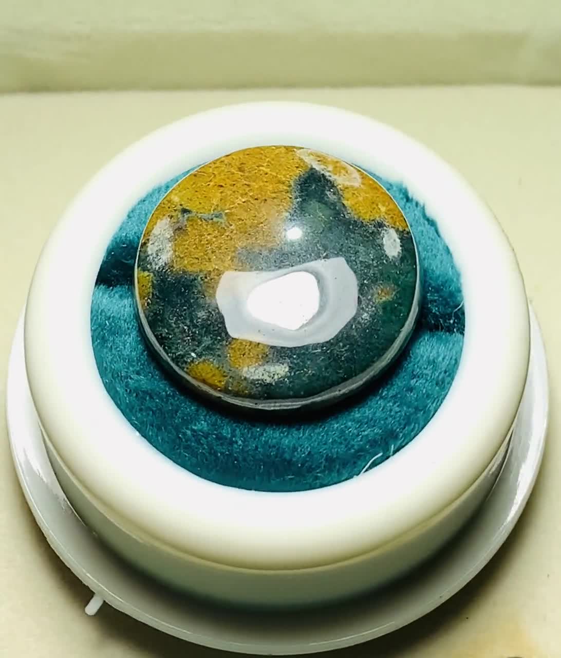 商品詳細 - 天然オーシャンジャスパーカボション - 希少なイエロー