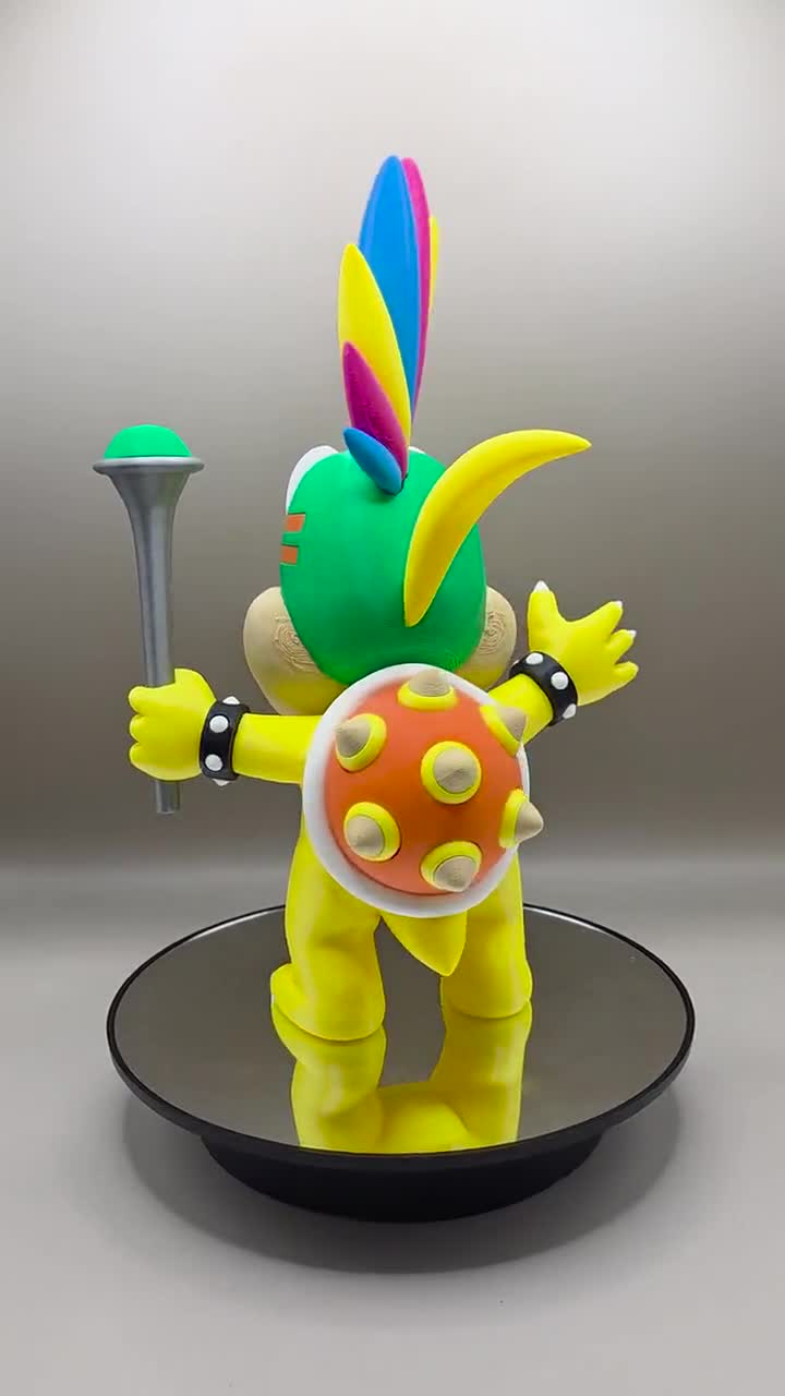 Lemmy Koopa Figurine: 3D Printed Super Mario Collectible (11.5
