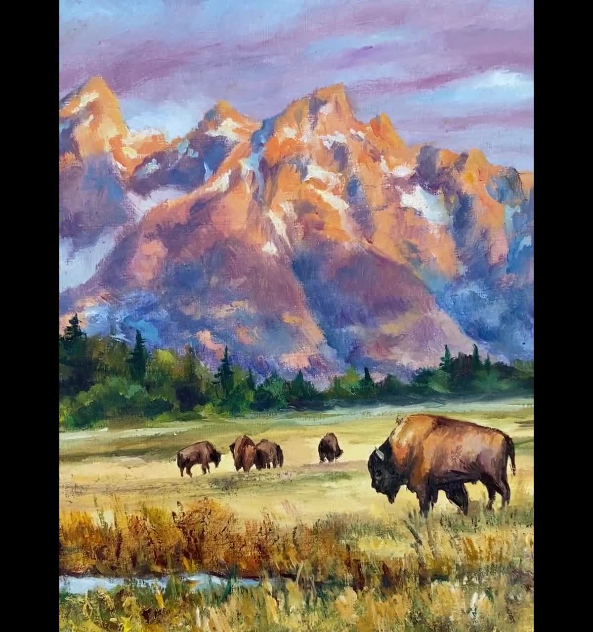 Spring Pasture-Teton good Painting