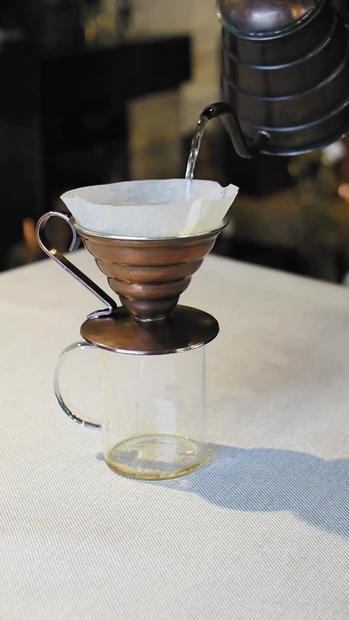 手作り銅フィルターコーヒーセット、v60 ドリップコーヒーセット