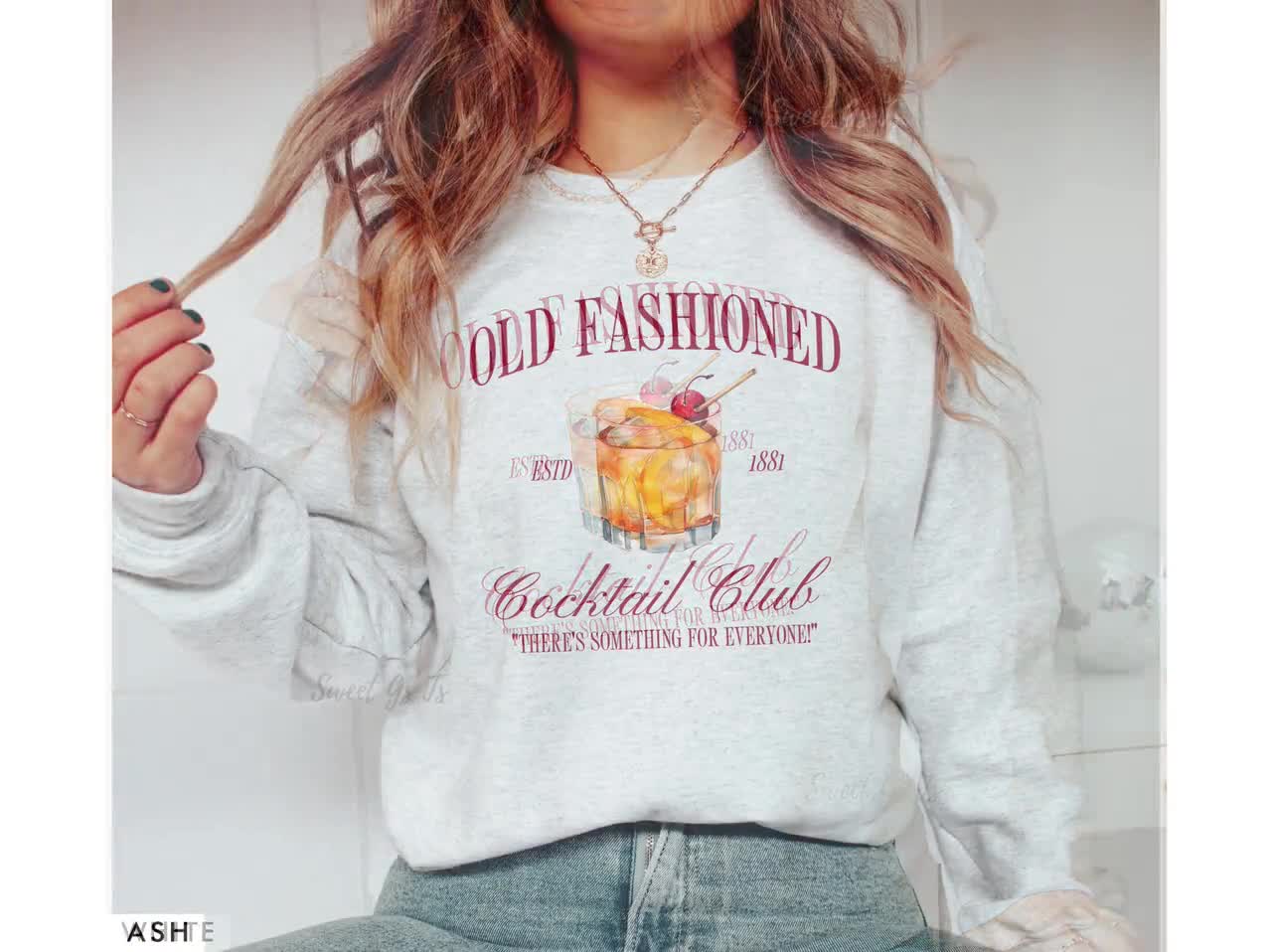 Old Fashioned Cocktail & Social Club Sweatshirt, Gift for Whiskey Drinker, Old  Fashion Cocktail Crewneck, Trendy Luxury Bach Sweaters - Etsy