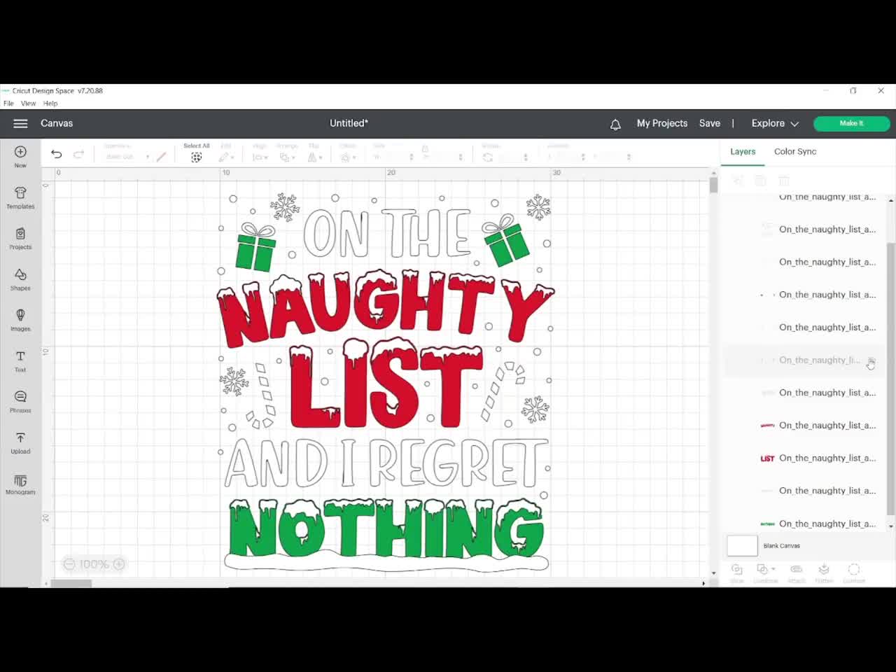 On The Naughty List And I Regret Nothing Svg, Naughty List C - Inspire  Uplift