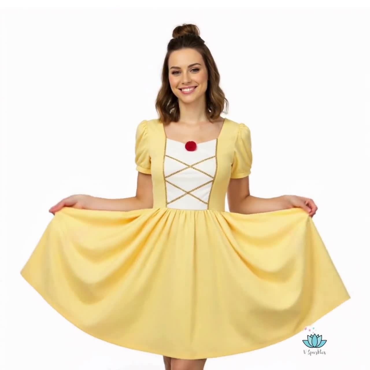 belle inspired casual dress 110 Best Belle Disneybound ideas