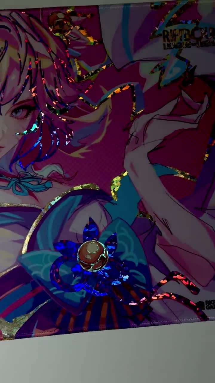 Foil Prismatic Spirit Blossom Ahri Playmat –riftbound League of