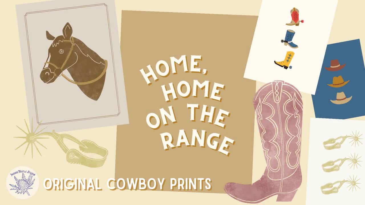 Cowboy Kids Rodeo Western Printables Set of 3, Southwestern Art, Boho  Nursery Decor, Playroom Print, Digital Print, Minimalist Wall Art