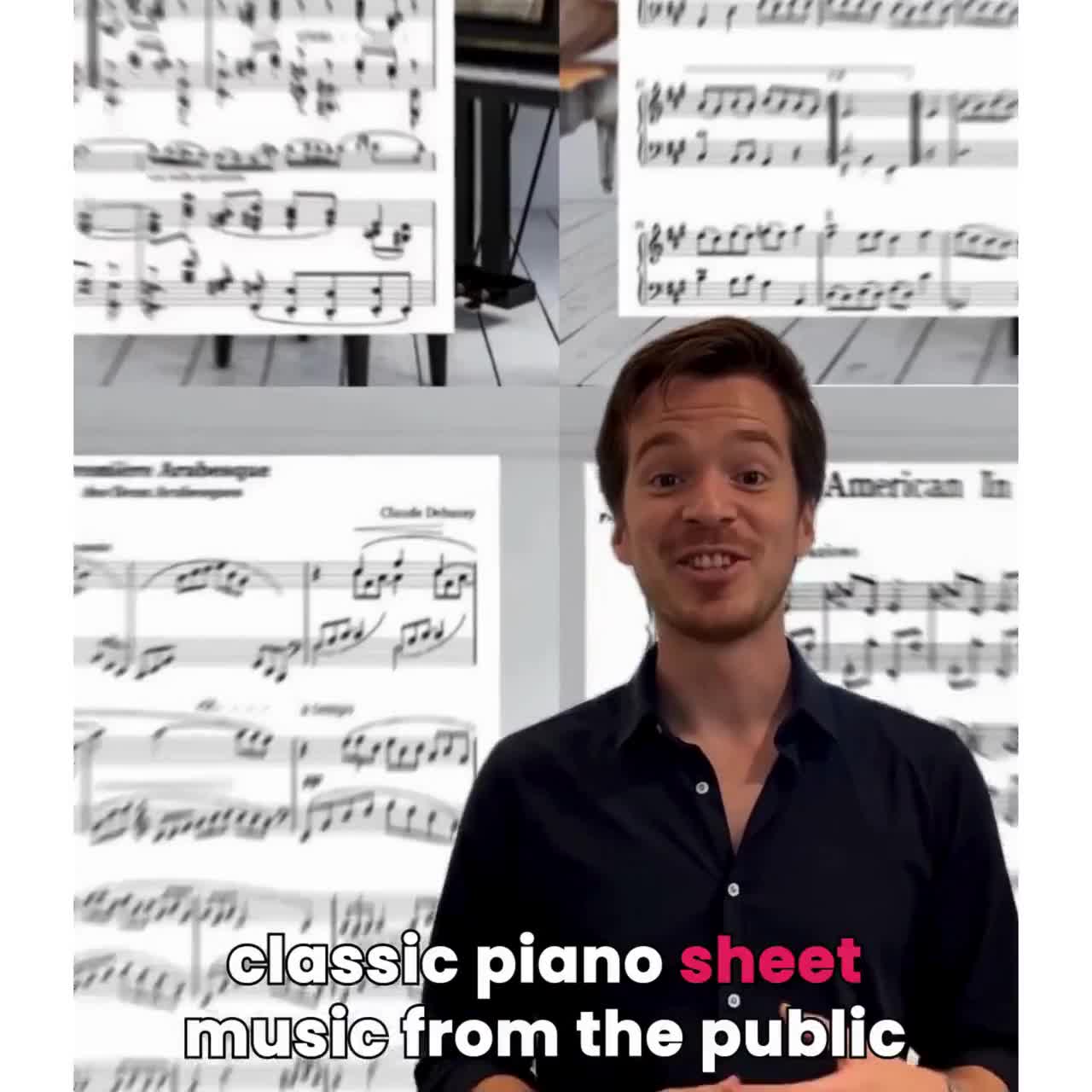 Arabesque No.1 Piano Sheet Music PDF | Claude Debussy | Public Domain | 5 Pages Printable video poster