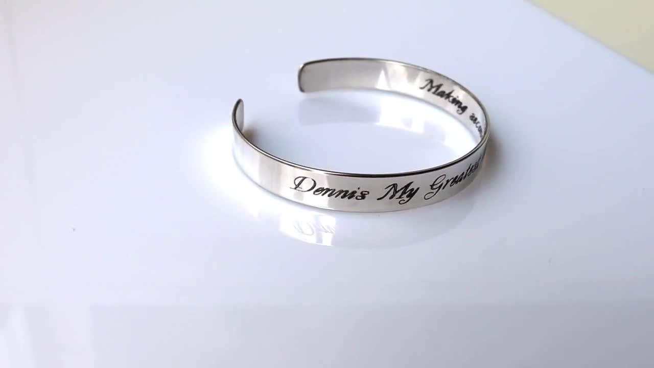Bridesmaid Gift Personalized Bracelet Engraved Bangle Cuff Monogram Br –  UrWeddingGifts