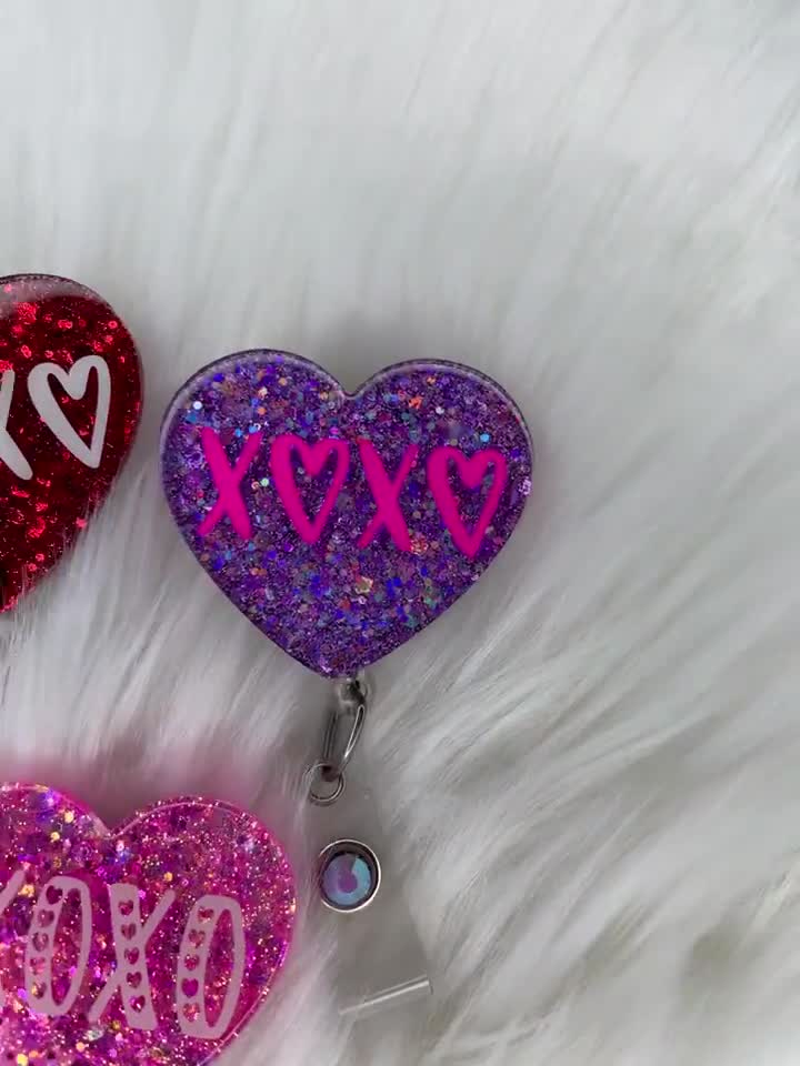 XOXO Heart Badge Reel/ Valentines Badge Reel -  Canada