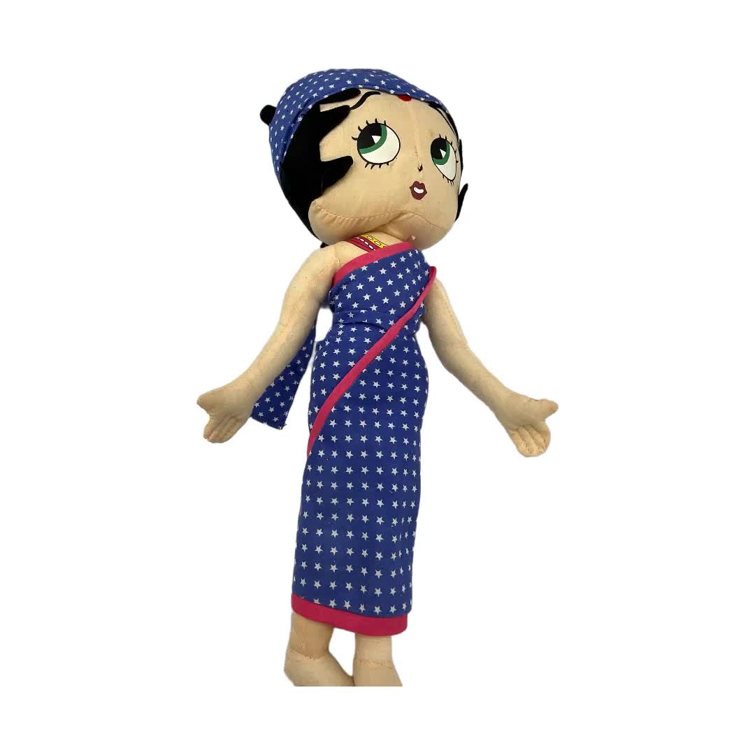 betty boop in blue dress Betty Boop embroidery with Blue dress