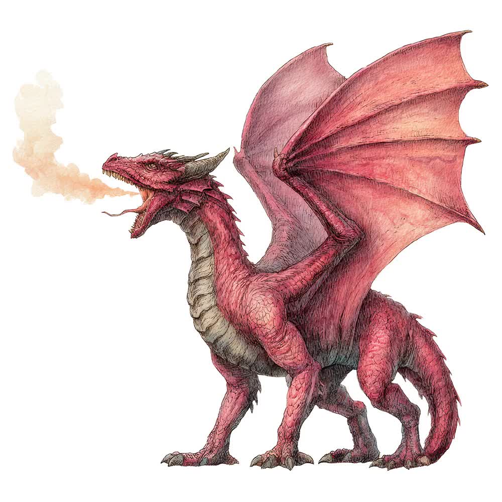 赤いドラゴンのPNGクリップアート、火を吹くドラゴン12匹、印刷可能な