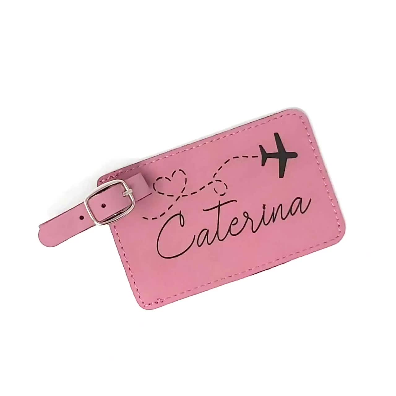 Personalized Luggage Tags with Strap + Name ID Card, 9 Colors, Leatherette  Cruise Ship Accessories for Honeymoon, Gifts for Travelers, Custom Luggage