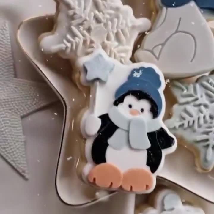 Cachet de biscuits bonhomme de neige