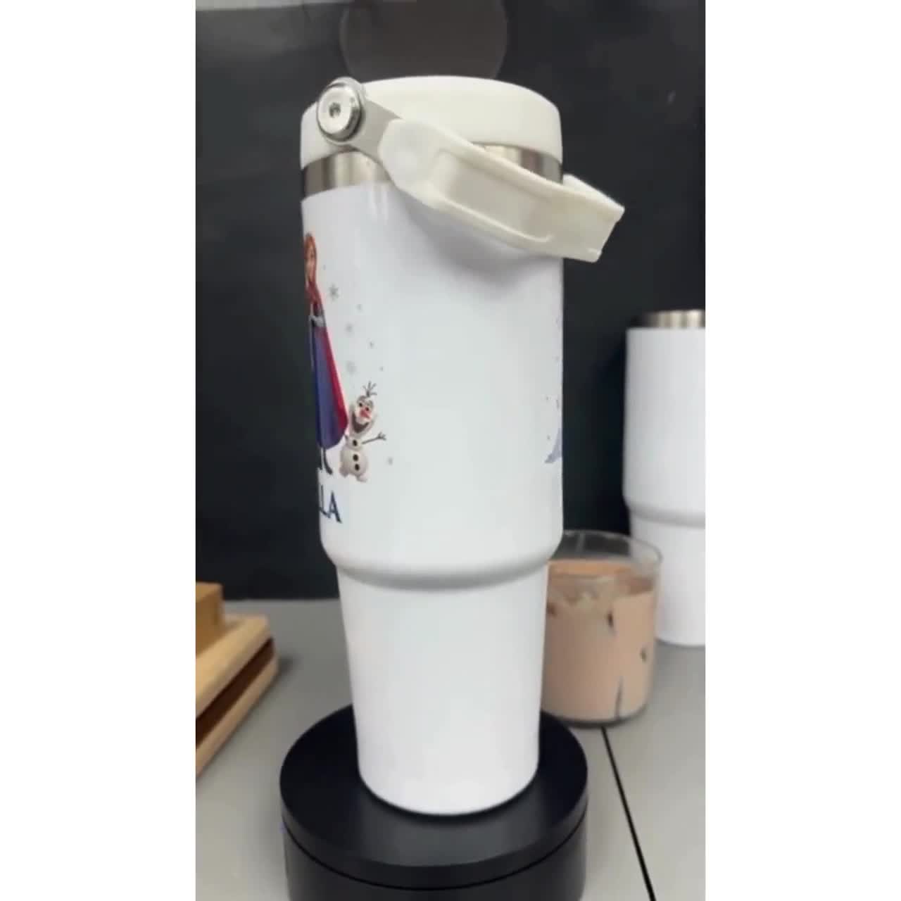 Personalized Stitch Tumbler,30oz Character Water Bottle,Gift for Kids, video poster