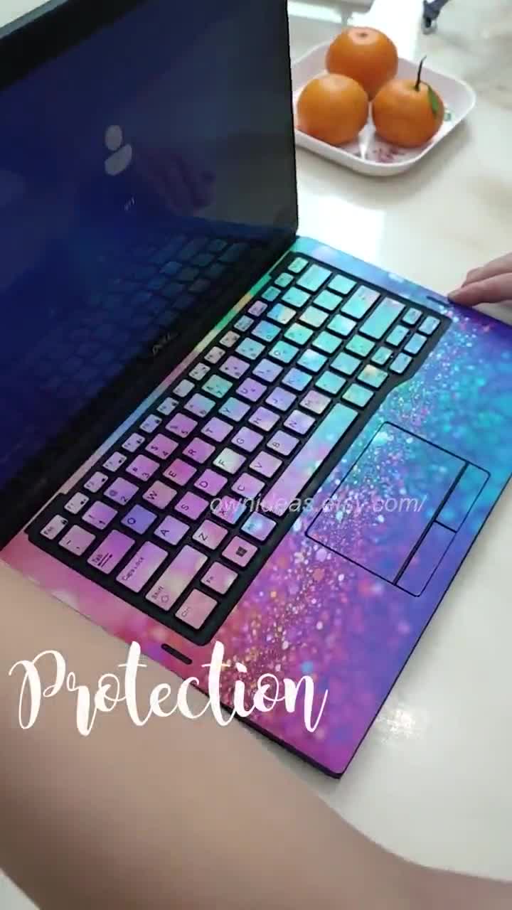 PLIGREAT Laptop Sticker Skin Cover, Schedel Bloemen Laptop Stickers Skins Decals Past 12 13 13.3 14 15 Laptops Universele Verwijderbare Vinyl Notebook Art Protector Netbook PC Cover Decal