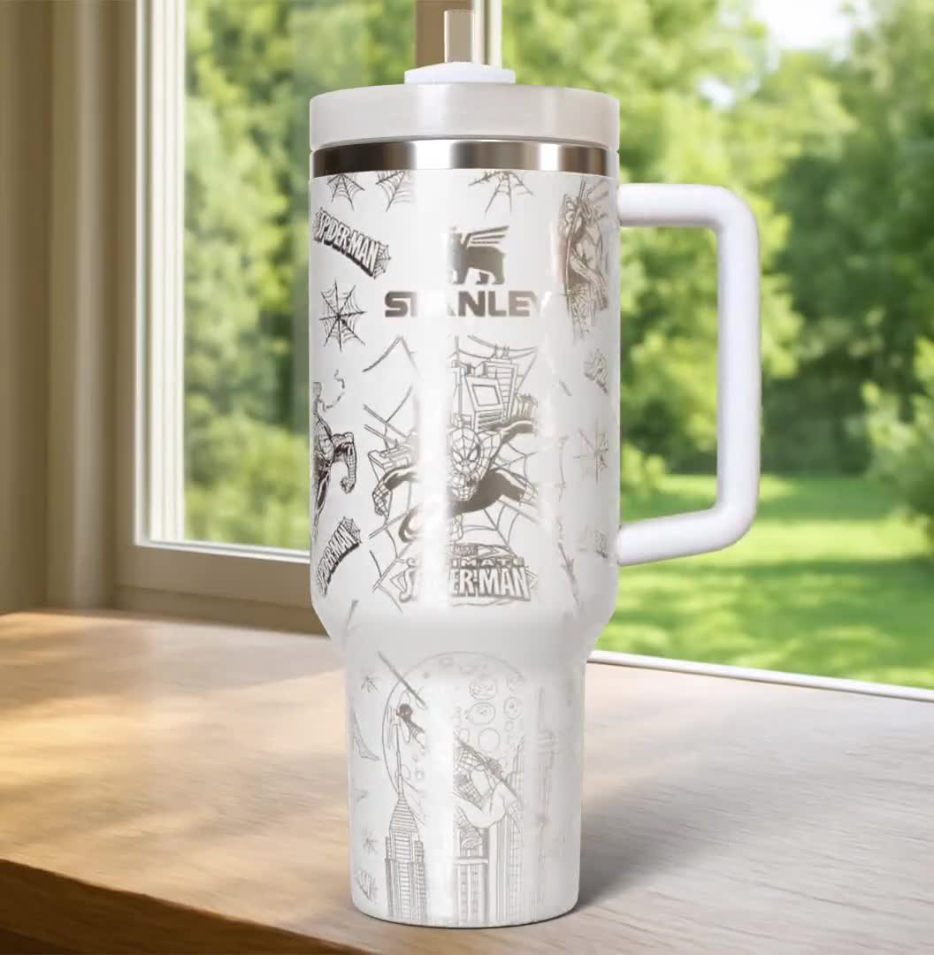 Spider-Man Tumbler, Super man 40oz Cup, Superhero Tumbler Cup, Movie Coffee Tumbler, Eddie Brock Tumbler, Symbiote Spider Insulated Tumbler video poster