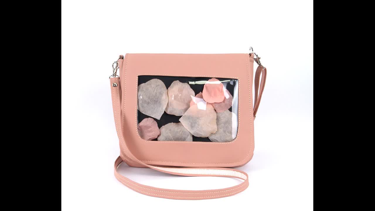 ENZO BLUES ♥ Striped Cross Bag/ 追跡付 New Arrival Cross Shoulder Neoprene Crossbody Bag Pink
