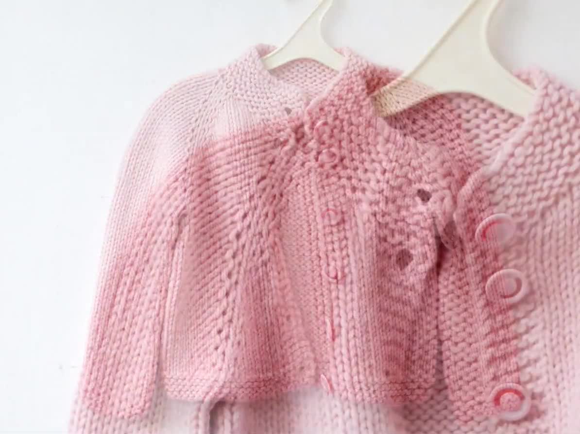Knitting Pattern - the Pouder Cardigan (top-down). Sizes: 3