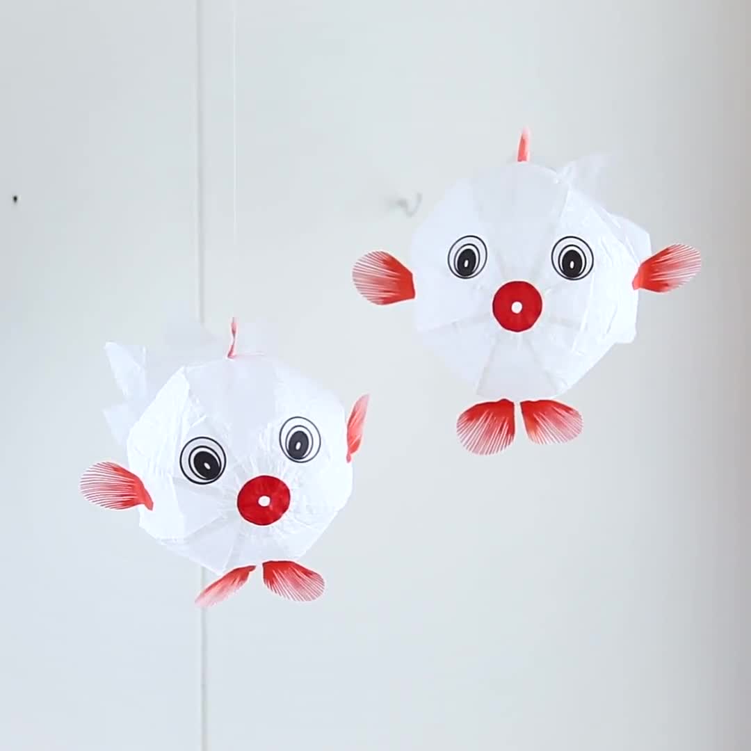 Japanese Paper Balloon -plain Goldfish- - Etsy, image size:1080x1080