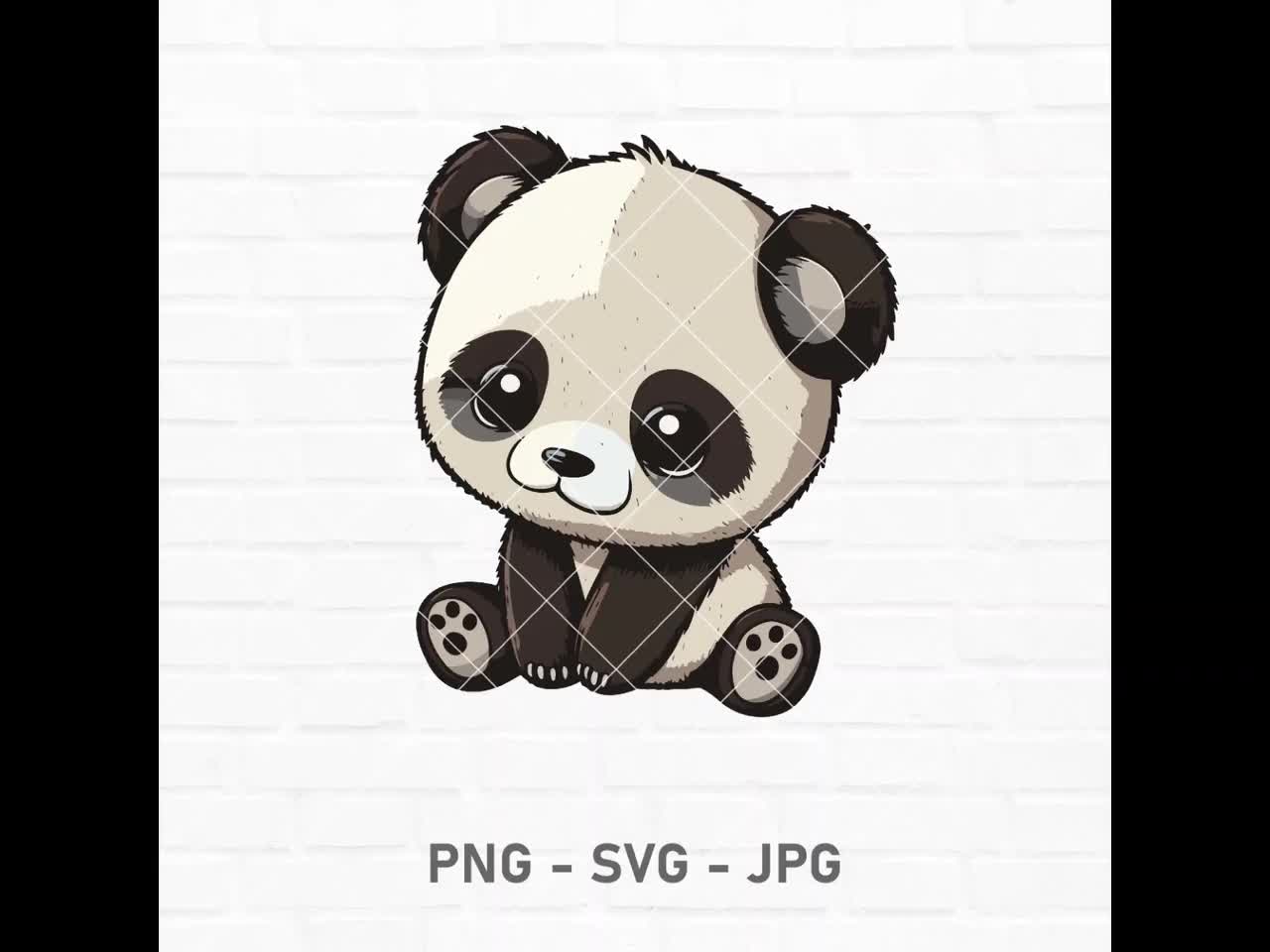 Panda Love Svg, Cute Valentine Day Gift, Panda Heart Svg, Cute