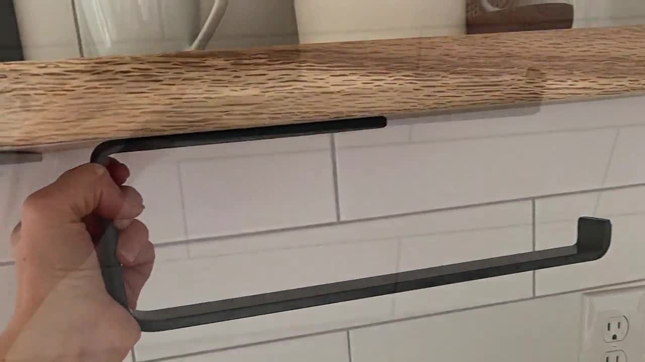 DIY Bronze Under Cabinet Paper Towel Holder