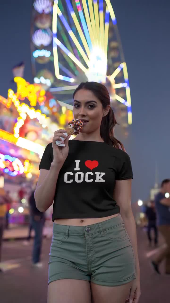 I Love Cock Crop Top, Slutty Womens Shirt Clothing, Cocksucker T-shirt, Slut  Love Dick Cut T-shirt Cut Tee, Crop Shirt, I Heart Cock Tee Top 
