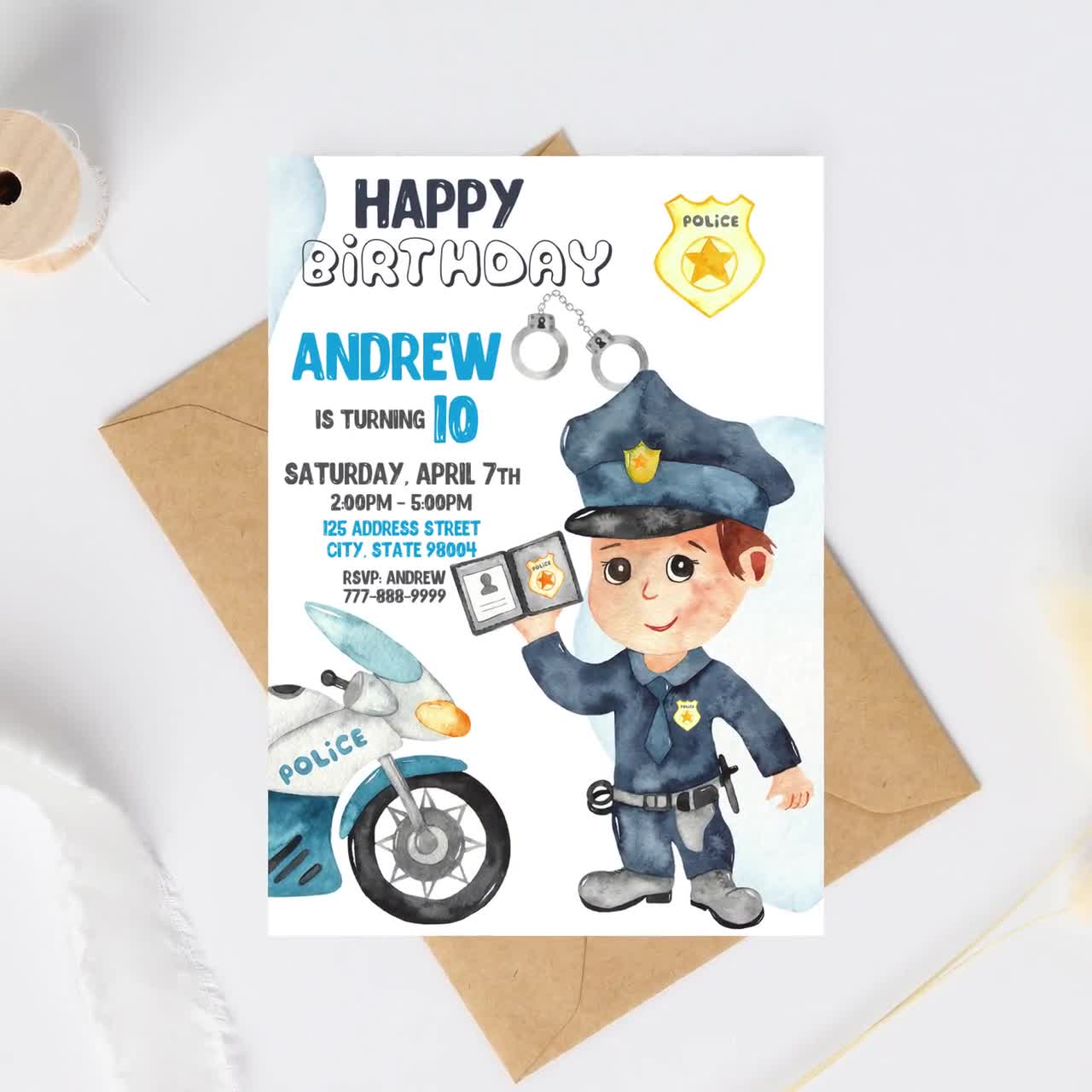 12 biglietti di invito per il compleanno dei bambini, ragazzi