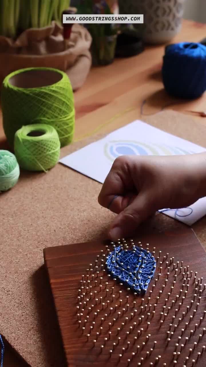 Buy Peacock Bird Feather String Art DIY Kit for Kids and Adults DIY Wood  Sign Craft Kit With Peacock Feather Design for Beginners Online in India 