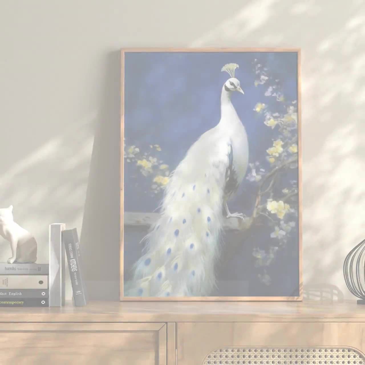 孔雀のポスター白い孔雀のアート プリント | 写真 白い孔雀のアート