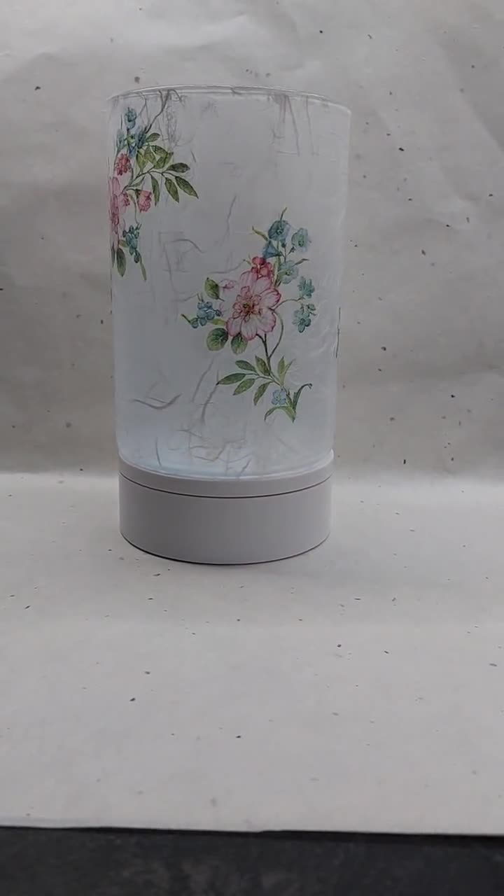 Oriental Peacock Glass Cylinder Vase Home Decor video poster