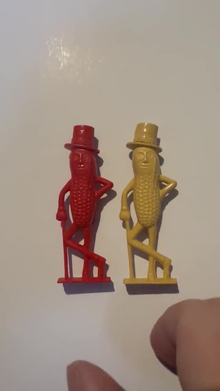 Vintage Planters Mr. Peanut Figural Whistles Pair Advertising