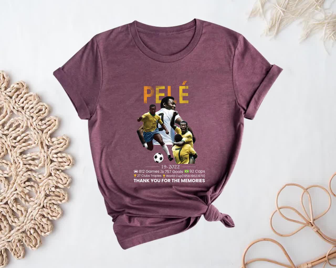 Pele The King Of Soccer Shirt Brazil Football World Cup Wins Sweatshirt 5  Stars - Best Seller Shirts Design In Usa