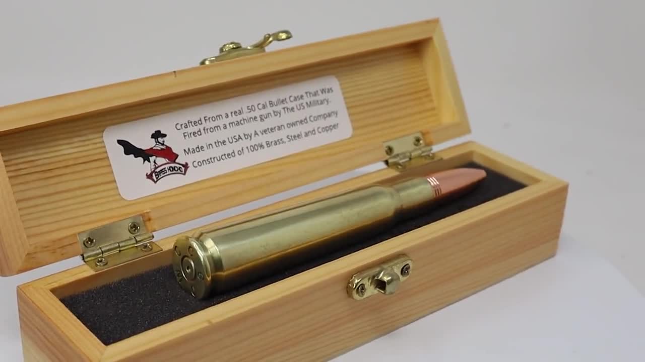 50 caliber BMG Bullet Pen Anniversary Gift for Men Personalized