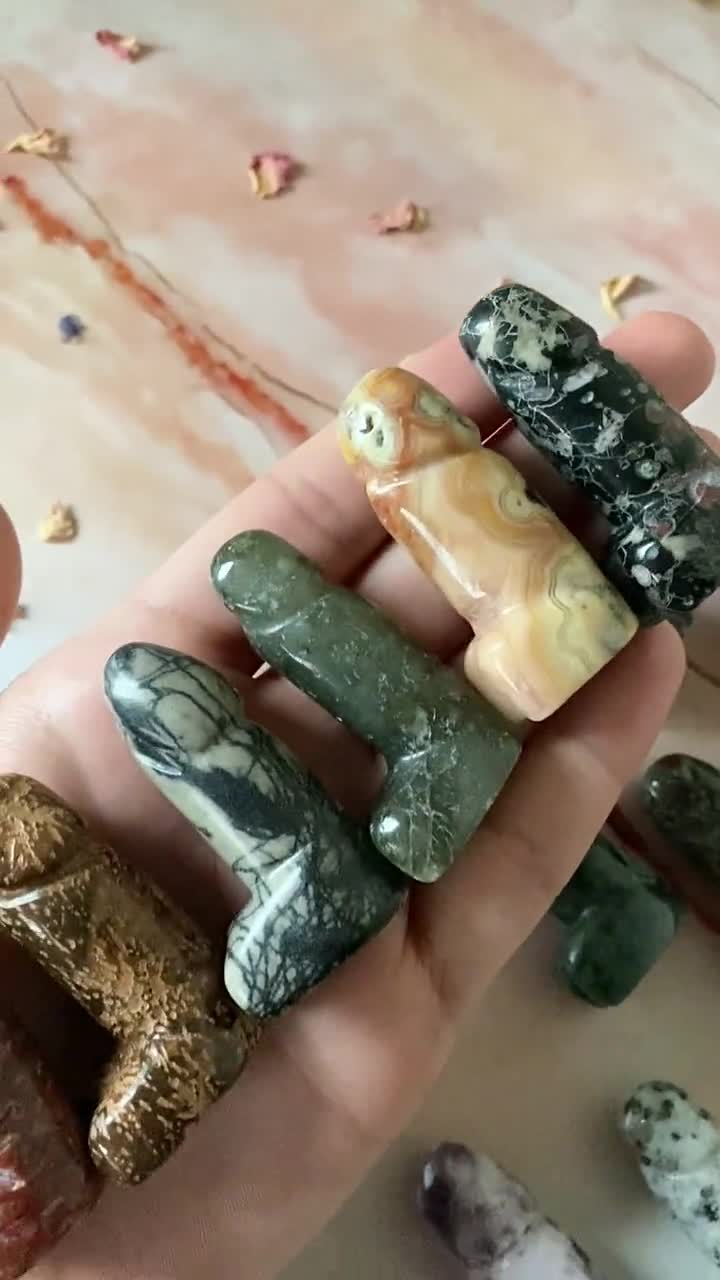 Medium Size Crystal Penis 5 cm | Crystal Phallus | 2 Inches Penis Crystals  | Natural Penis Stones | Hand Carved Penis Genital Crystals