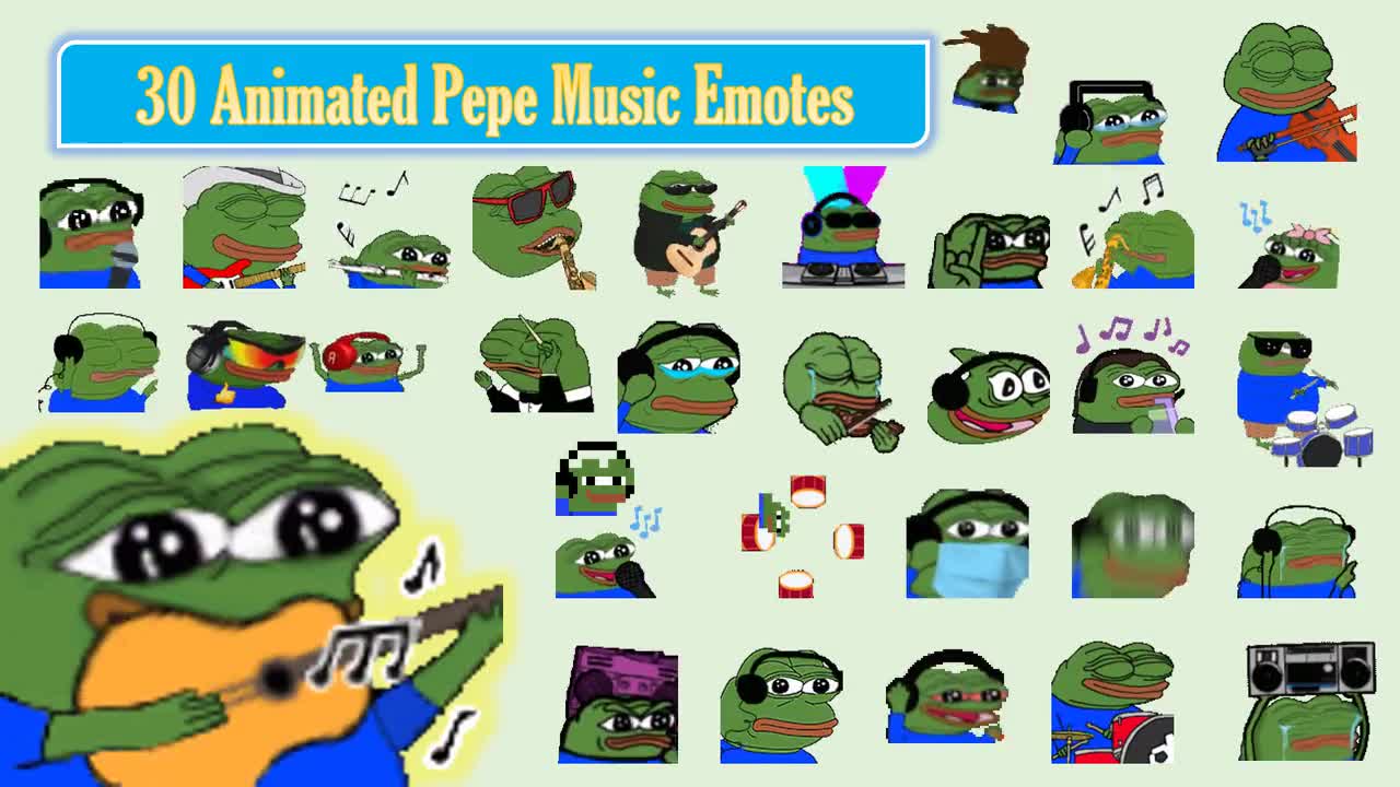 60 Animated Pepe Emotes Pack For Twitch And Discord #1, 52% OFF