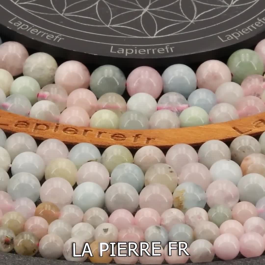 85 perles Morganite naturelle 4mm | 58 de 6mm | 46 de 8mm | 36 de 10mm | Perle pierre naturelle semi-précieuse | Qualité AAA video poster