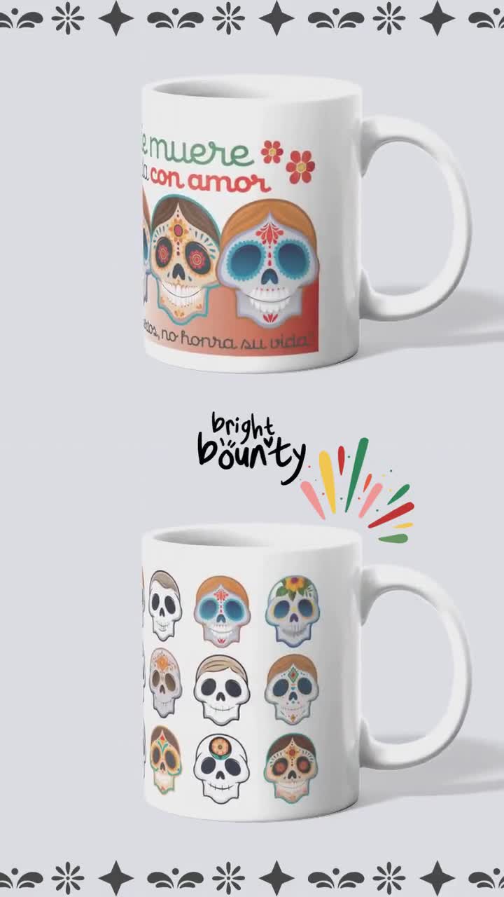 Hallowen MuÃ±ecas De Dia De Muertos Con Nombres Regalo Personalizado De  Halloween Mexicano Taza Personalizada